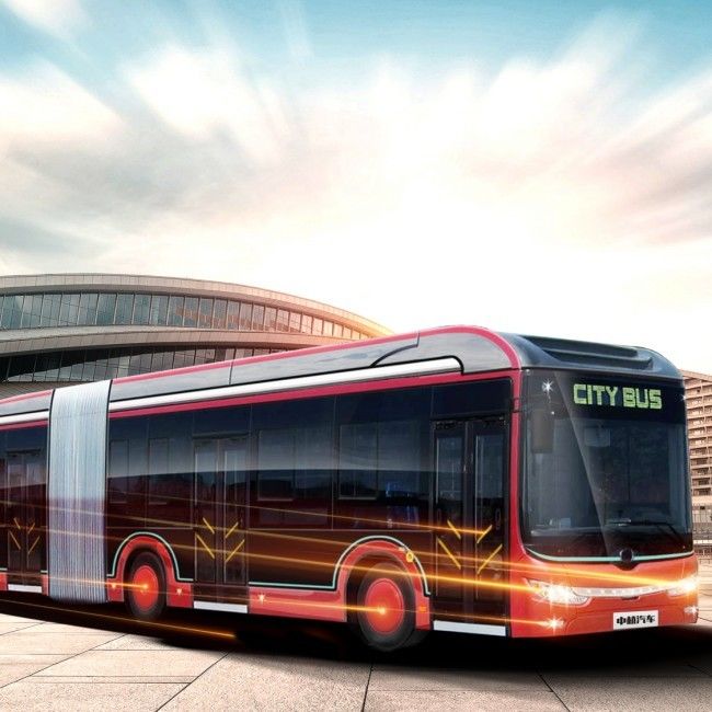 18 Metre Zev Otobüs 69 Km/H Elektrikli Yolcu Otobüsü 50 Koltuk Yolcu Kapasitesi 150