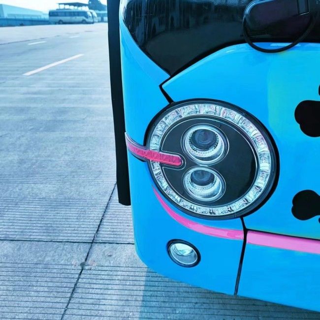 6.6m Elektrikli Mini Otobüs Pil Şarj Aracı LHD RHD 23 Koltuklı Nakliye Hizmetleri İçin