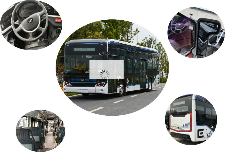 ABS Lastik Kentsel Zev Otobüs 45 Koltuk LiFePo4 Yeni Enerji Şehir Tur Otobüsü 18m