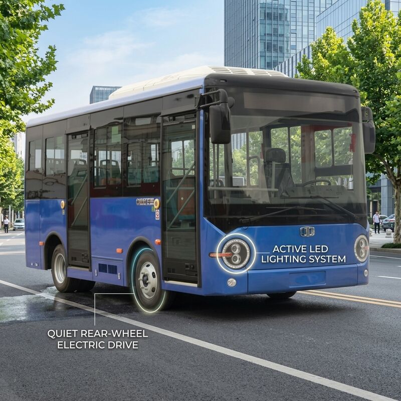 5.9M 14 kişilik Batarya Elektrikli Şehir Otobüsü Şehir merkezine giden toplu taşıma otobüsü için saf elektrikli araç.