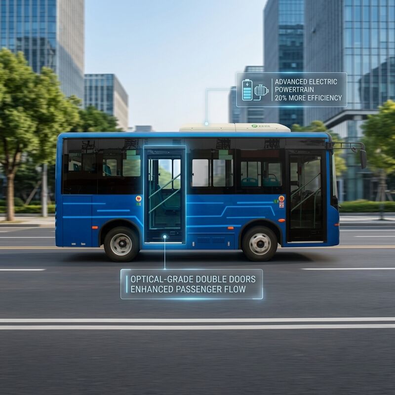 5.9M 14 kişilik Batarya Elektrikli Şehir Otobüsü Şehir merkezine giden toplu taşıma otobüsü için saf elektrikli araç.
