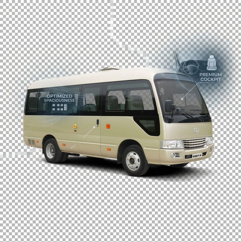 Toplu taşımacılık için 18 koltuklu ve 89.7 kWh pilli 6 metrelik elektrikli mini mini-koaster otobüs