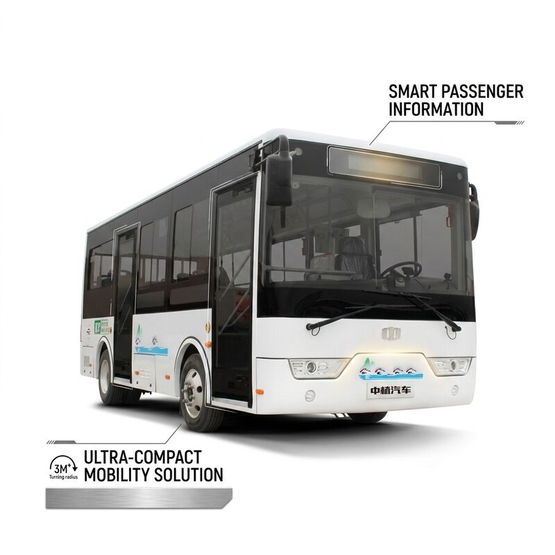 6.6m 16 Koltuklu LHD Elektrikli Mini Otobüs Kentsel Şehir Toplu Taşıma İçin Elektronik Otobüs