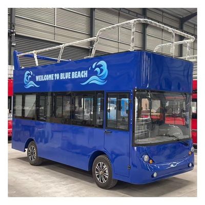 Elektrik Akülü Turist Otobüsü Çift Katlı Gezi Arabası Özel Golf Arabaları