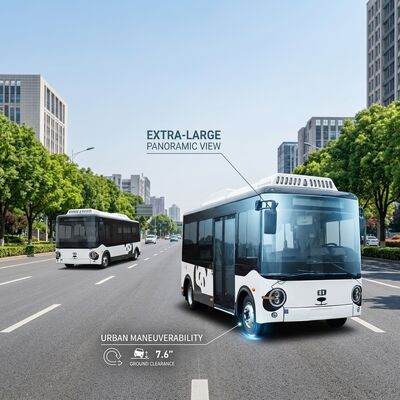 5.9m 14 Koltuklu Elektrikli Mini Otobüsler EV Otobüs Ticari Şehir Otobüsü Yeni Enerji Kamyoneti
