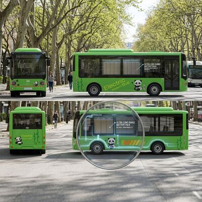 6 metrelik saf elektrikli otobüs EV mini otobüs 16 koltuk 180 km sürüş menzili.