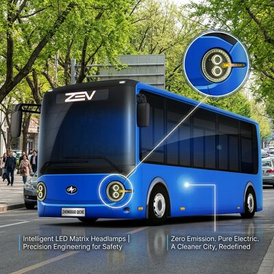95.25 kWh Bataryalı ve 180 km Menzilli, Toplu Taşıma İçin 6m 16 Koltuklu Saf Elektrikli Otobüs