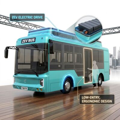 6.6m Elektrikli Mini Otobüs EV Otobüs Otomatik Vitesli ve 23 Koltuklu