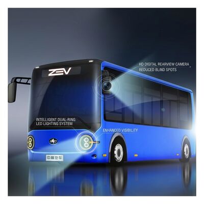 6.6m Saf Elektrikli Otobüsler Mini Şehir Otobüsü Sıfır Otobüsler Toplu Taşımacılık için 16 Koltuk