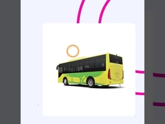 8m 29 Yolcu Bataryası Elektrikli Otobüs Sıfır Emisyon 69km/Sa
